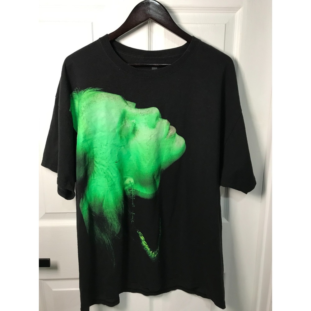 Billie Eilish Where Do We Go World Tour 2020 Graphic T-Shirt Black Green Men XL